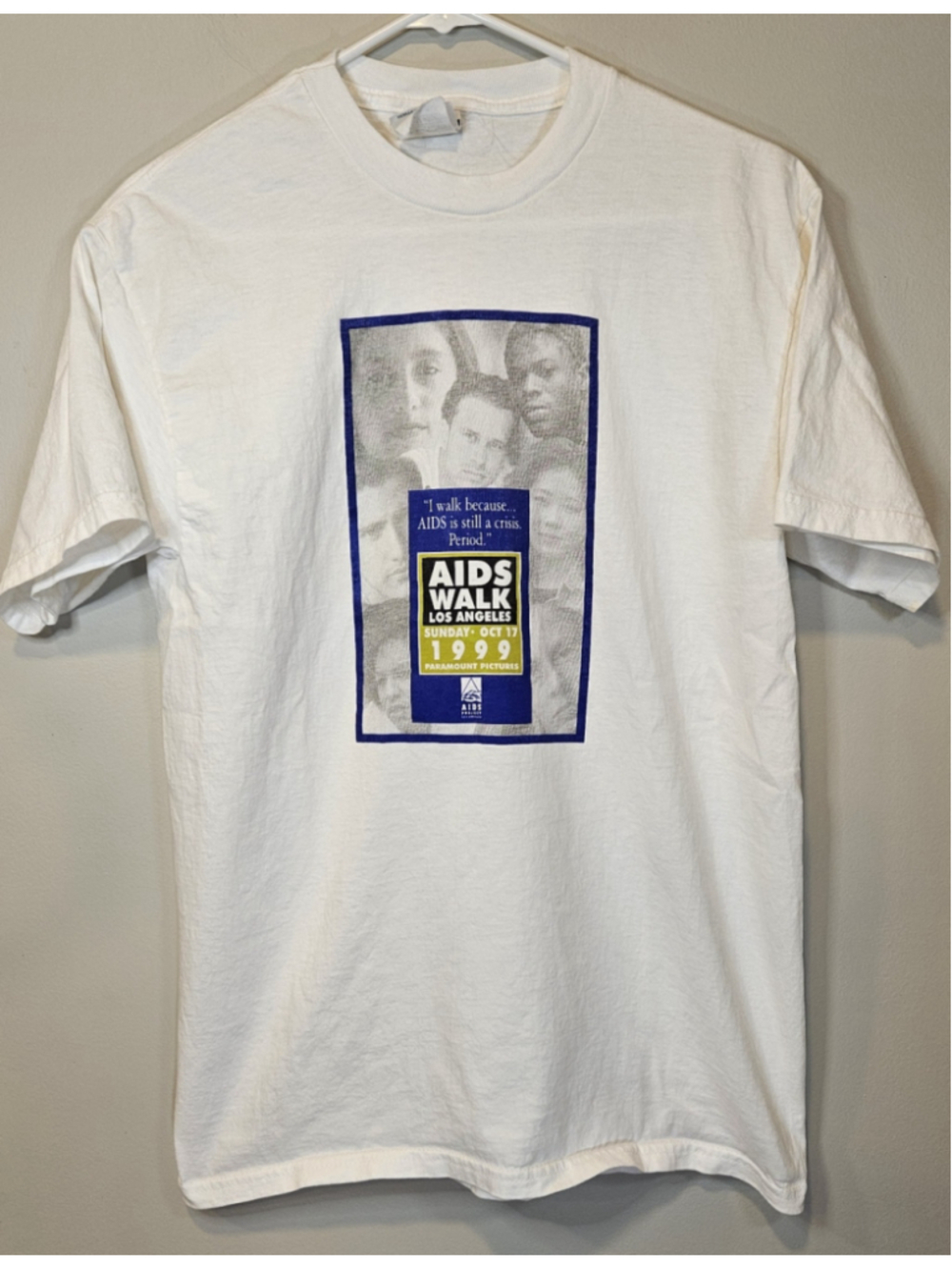 Vintage 1999 AIDS Walk Los Angeles T Shirt Jerzees Paramount Pictures